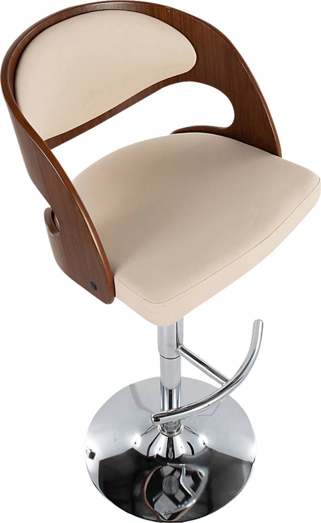 Tescord IV Cream Adjustable Swivel Barstool, Set of 3 - Thumbnail - Image 10