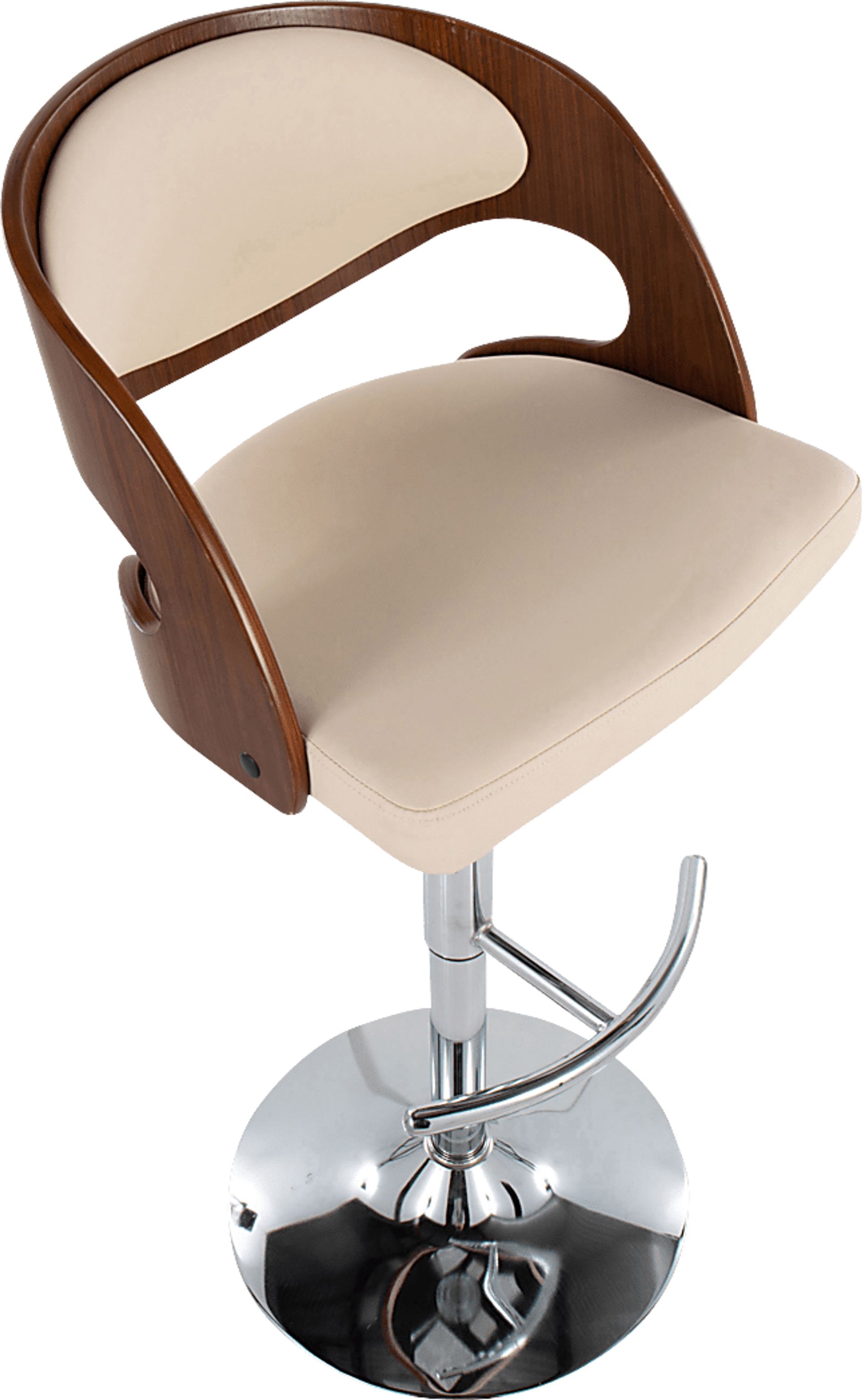 Tescord IV Cream Adjustable Swivel Barstool, Set of 3 - Image 10