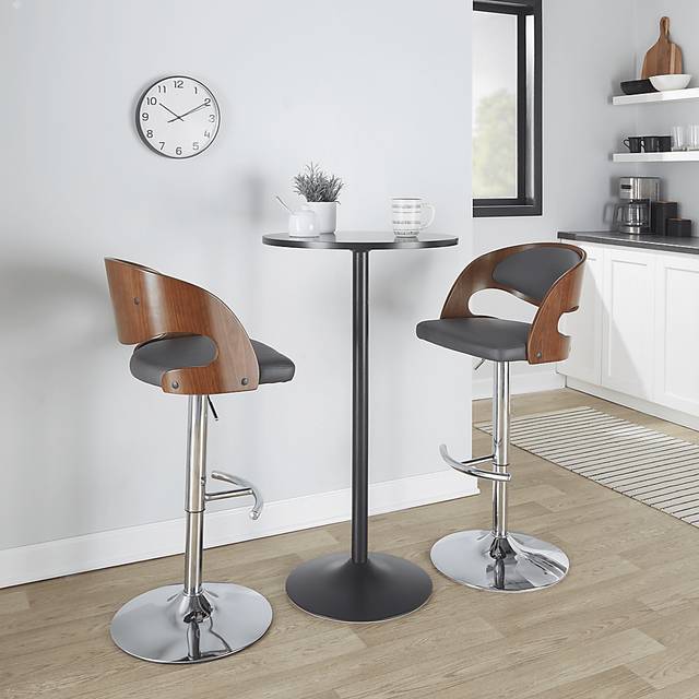 Tescord IV Gray Adjustable Barstool, Set of 2 - Thumbnail - Image 2