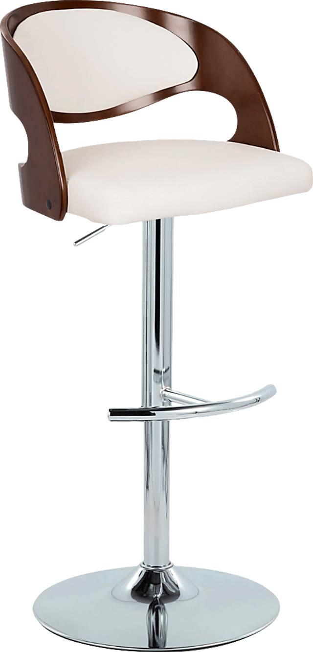 Tescord IV White Adjustable Barstool, Set of 2 - Thumbnail - Image 4
