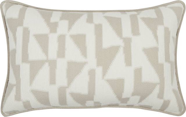 Tessa Peak Parchment Indoor/Outdoor Accent Pillow - Thumbnail - Image 1