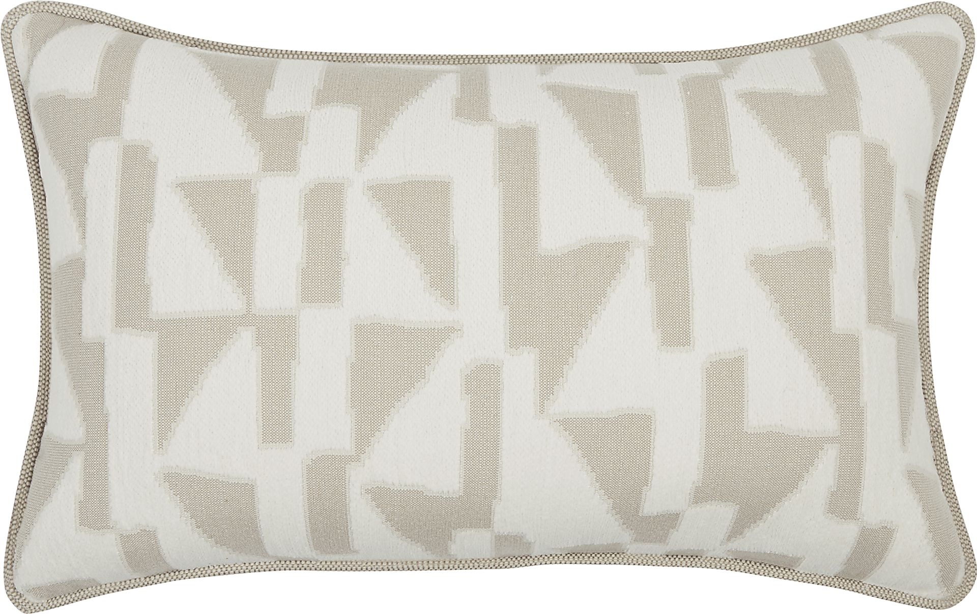 Tessa Peak Parchment Indoor/Outdoor Accent Pillow - Image 1