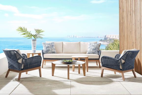 Tessere Blue 4 Pc Outdoor Seating Set