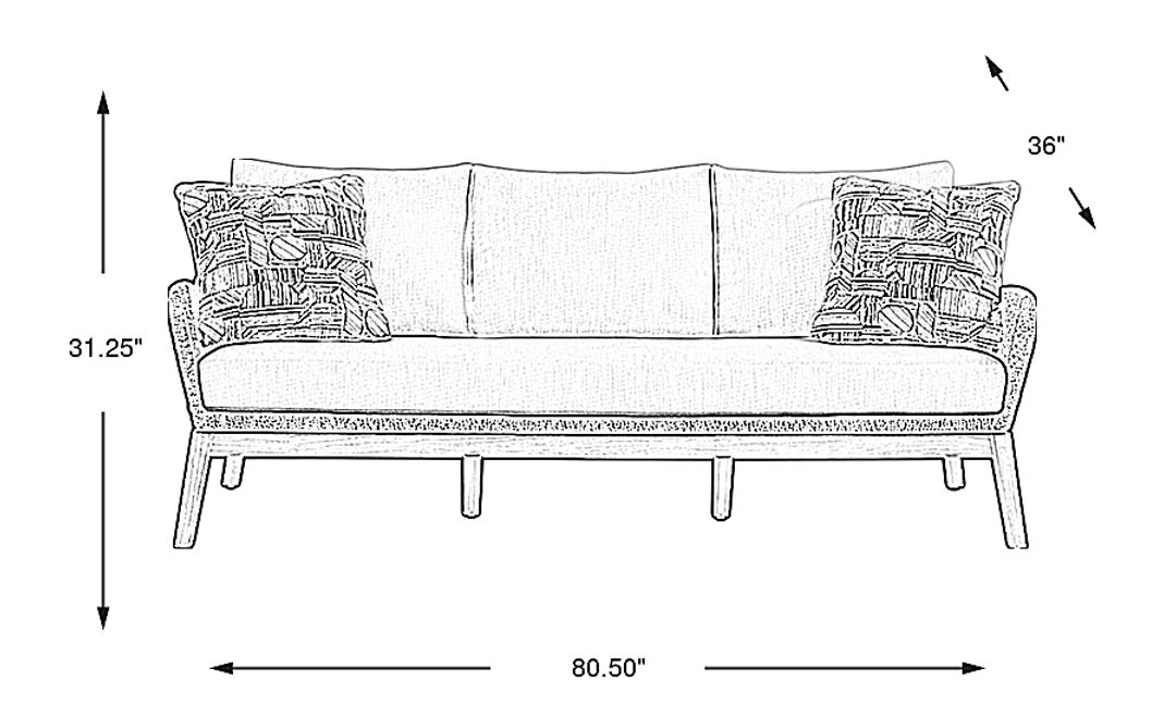 Tessere Blue Outdoor Sofa