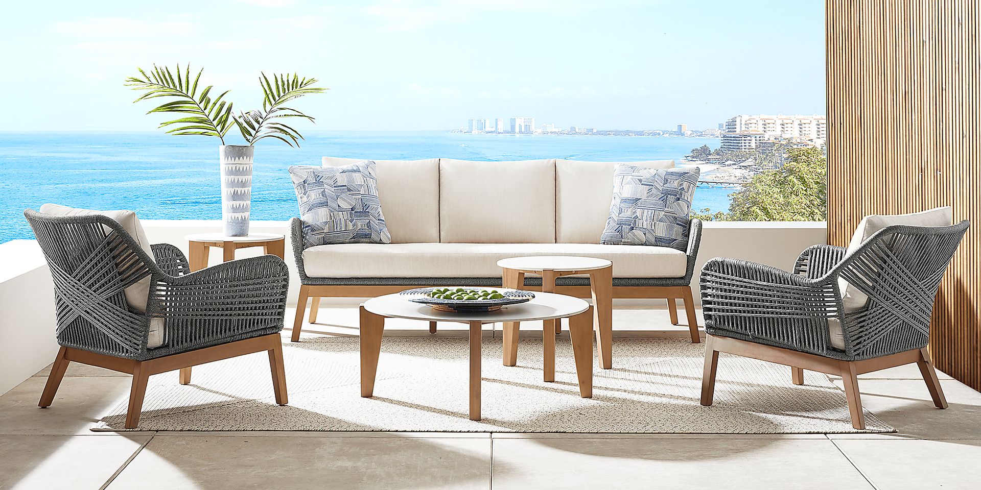 Tessere Gray Outdoor Sofa - Image 2