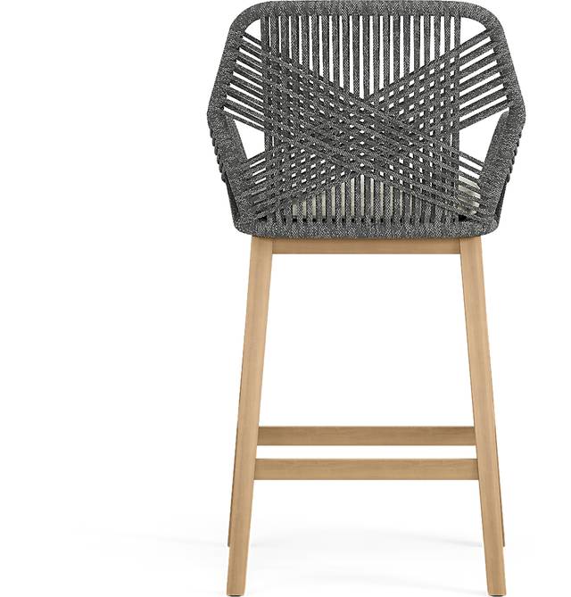 Tessere Natural 5 Pc Bar Height Outdoor Dining Set with Gray Barstools - Thumbnail - Image 8