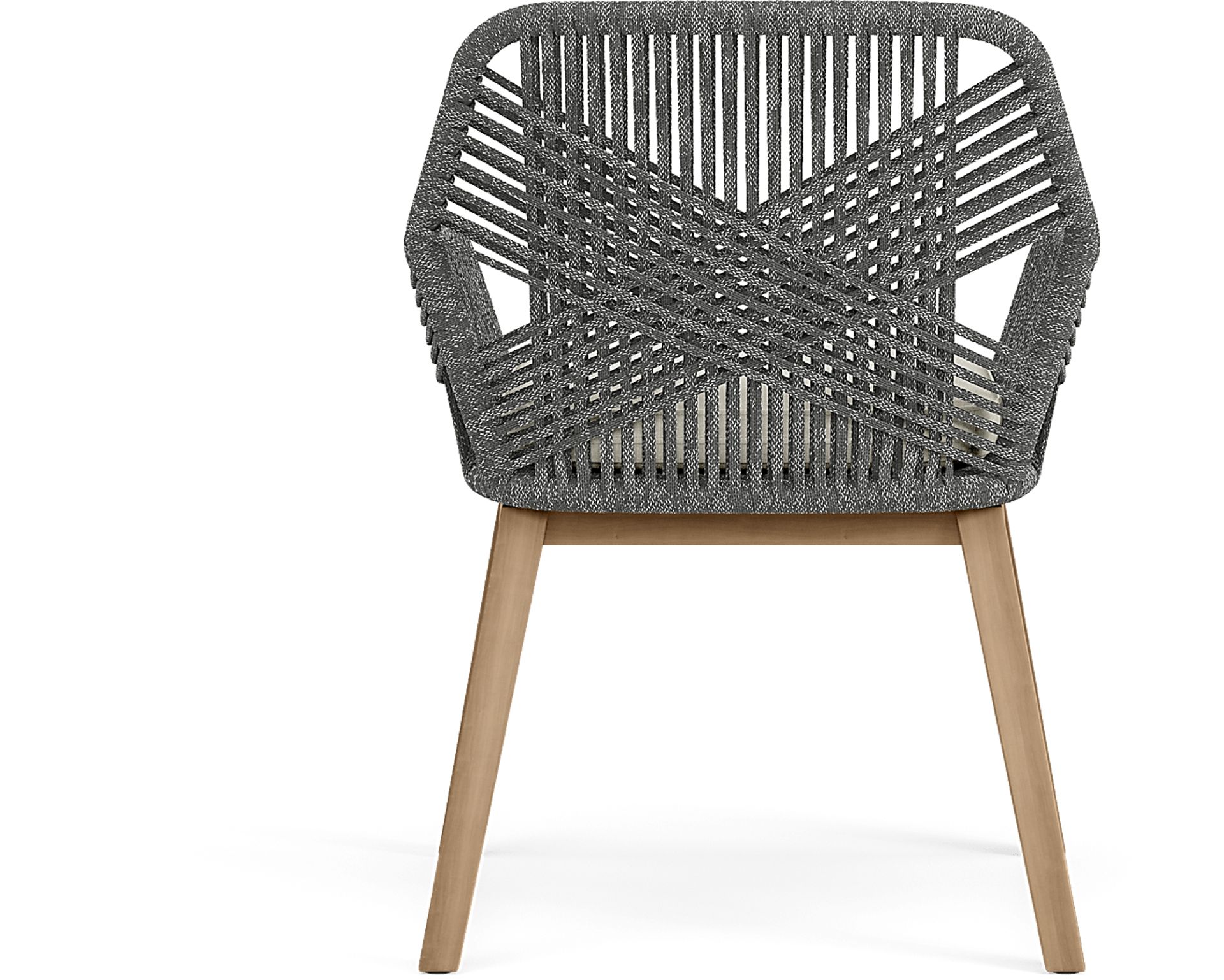 Tessere Natural 7 Pc Outdoor Dining Set with Gray Arm Chairs - Image 10