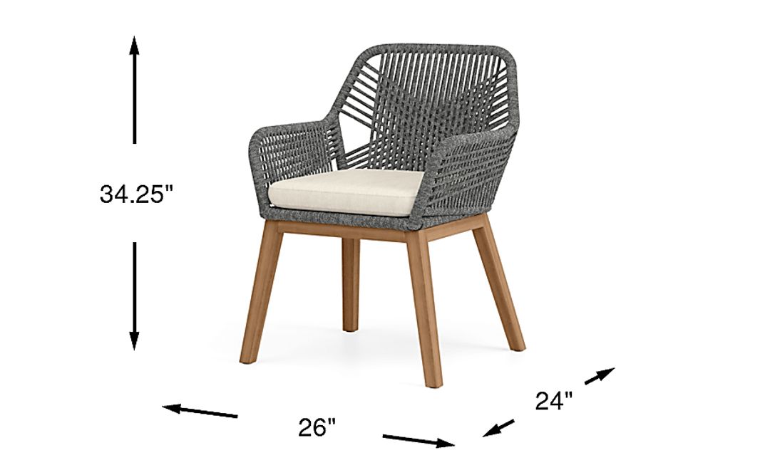 Tessere Gray Outdoor Arm Chair
