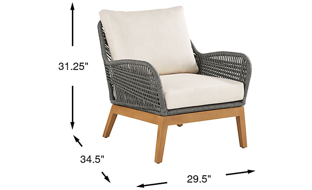 Tessere Gray Outdoor Club Chair