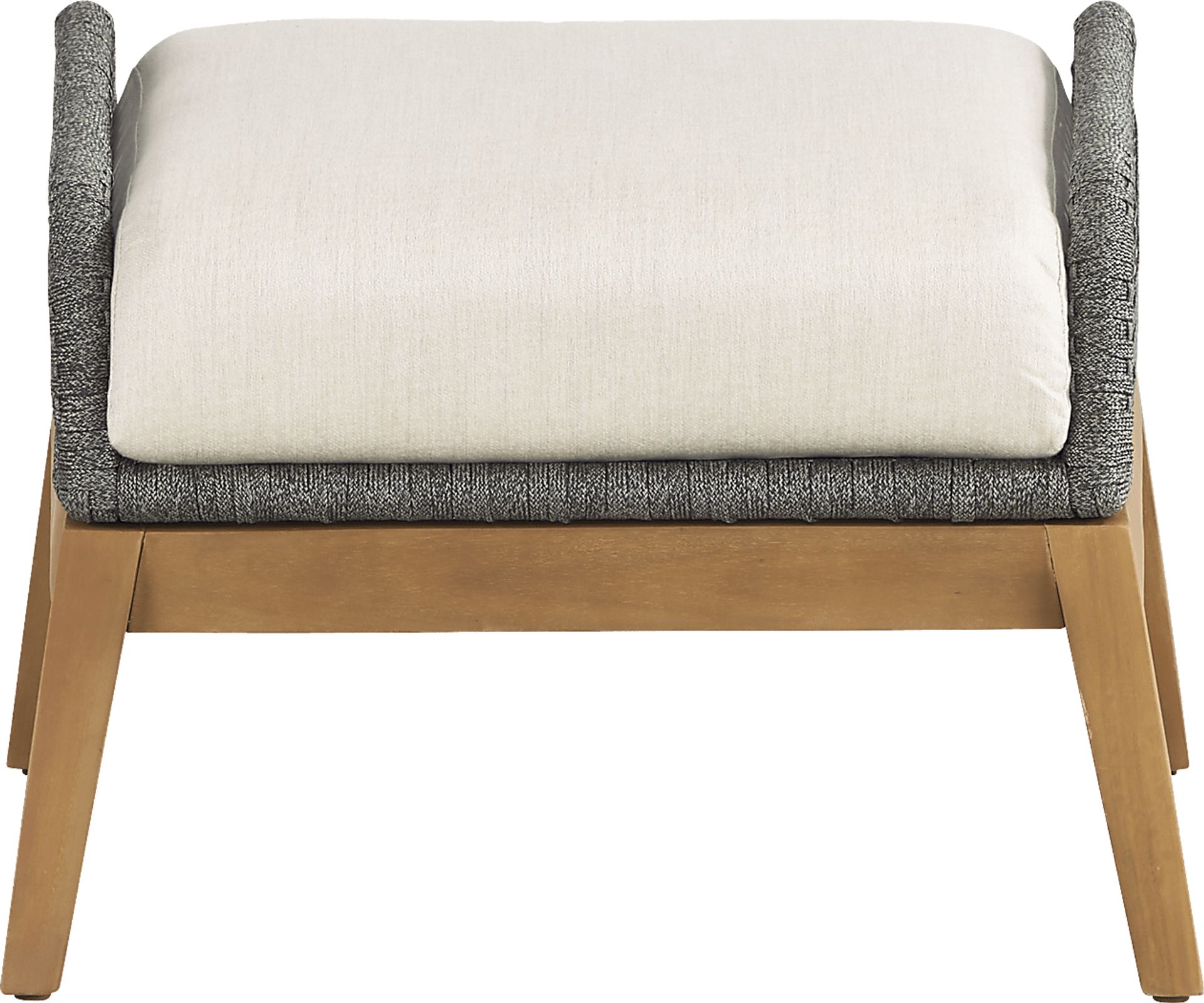 Tessere Gray Outdoor Ottoman - Image 2
