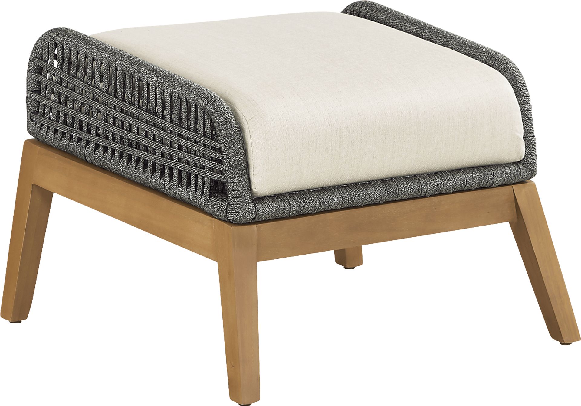 Tessere Gray Outdoor Ottoman - Image 1