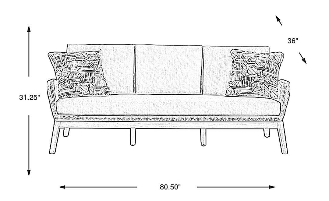 Tessere Gray Outdoor Sofa
