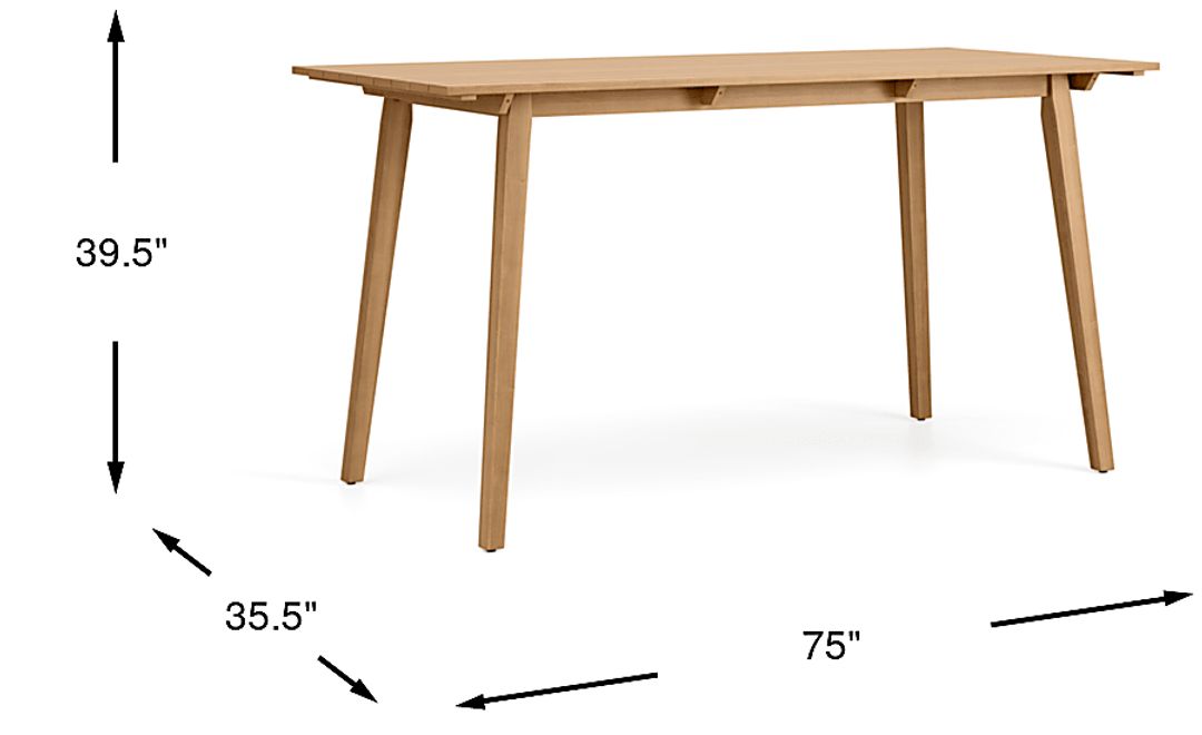 Tessere Natural Rectangle Outdoor Bar Table