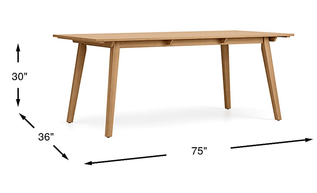 Tessere Natural Rectangle Outdoor Dining Table