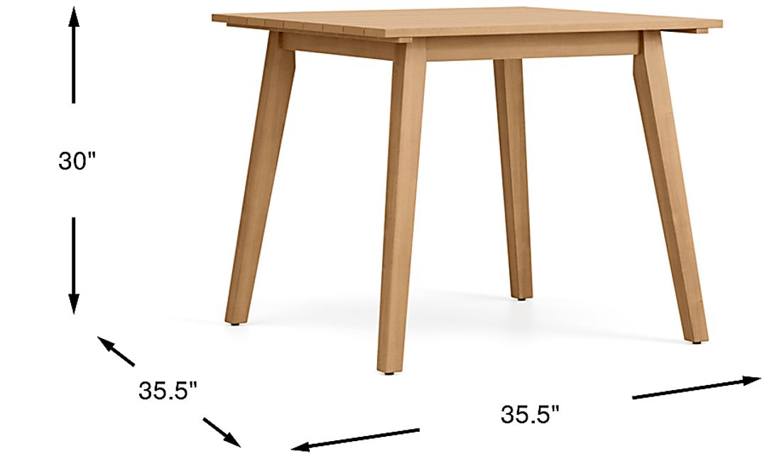 Tessere Natural Square Outdoor Dining Table