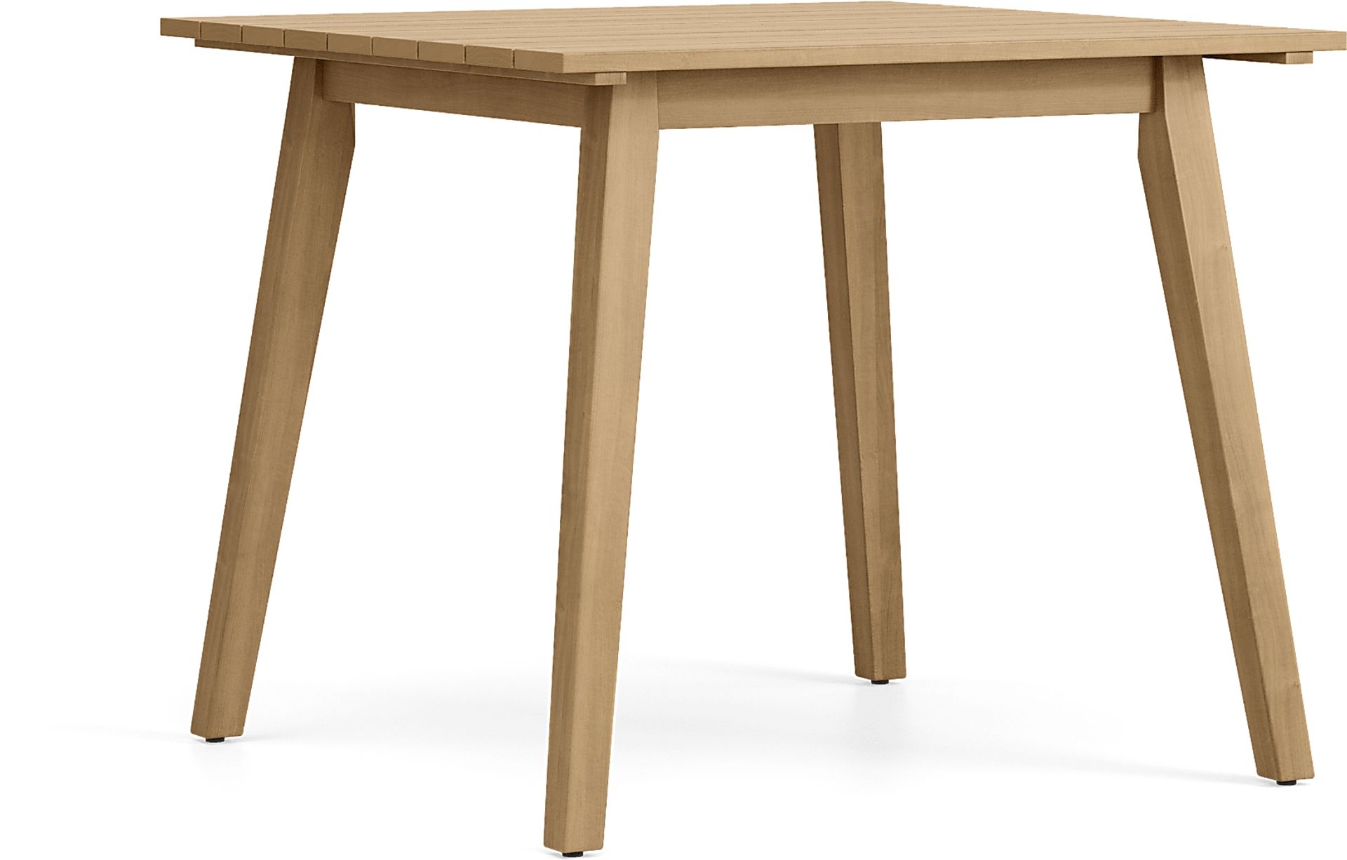 Tessere Natural 5 Pc Square Outdoor Dining Set with Blue Arm Chairs - Image 2