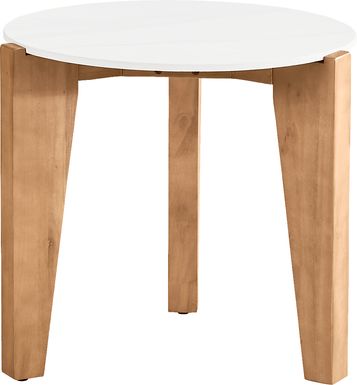 Tessere White Outdoor End Table