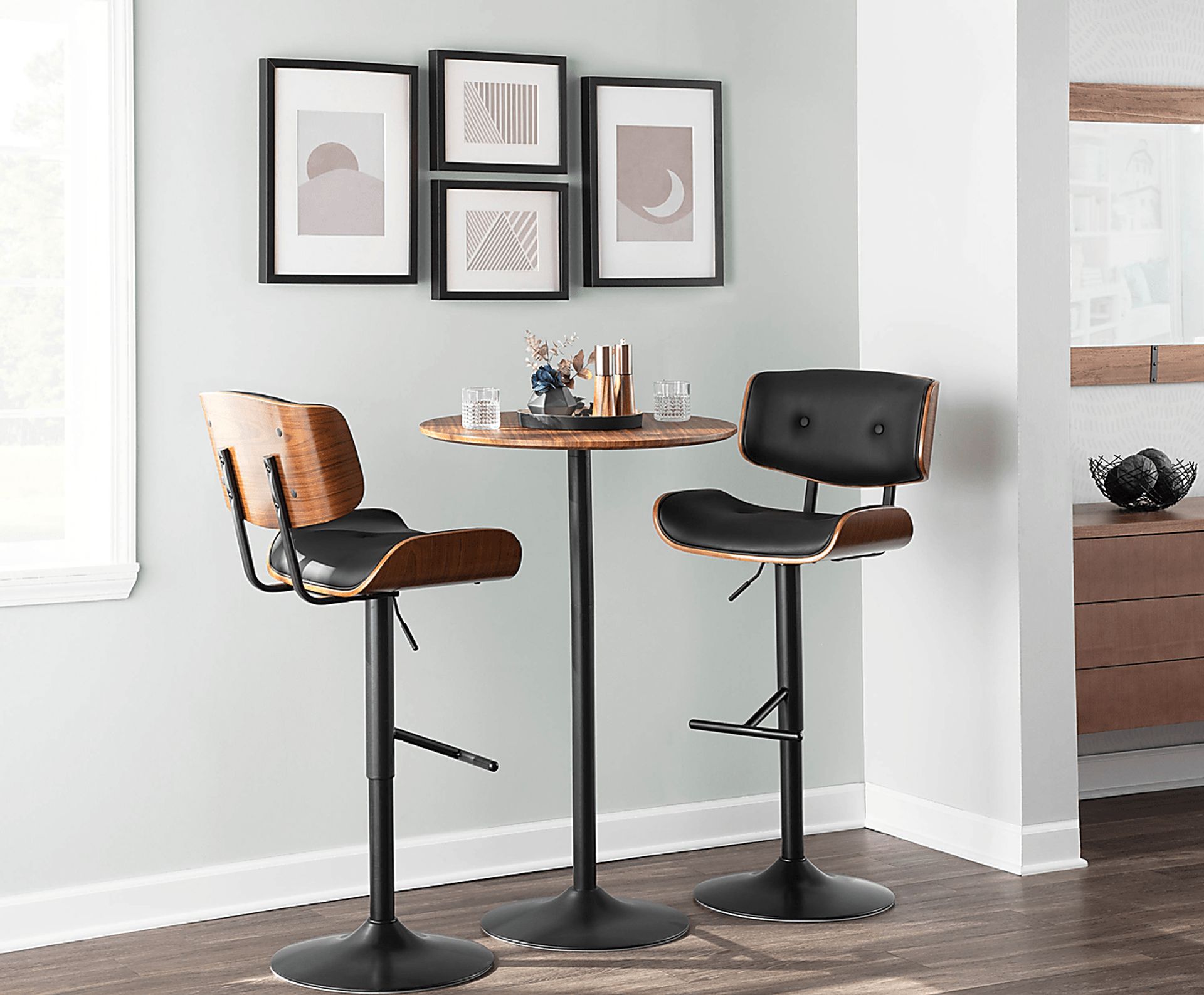 Tesshire Black Adjustable Barstool, Set of 2 - Image 3
