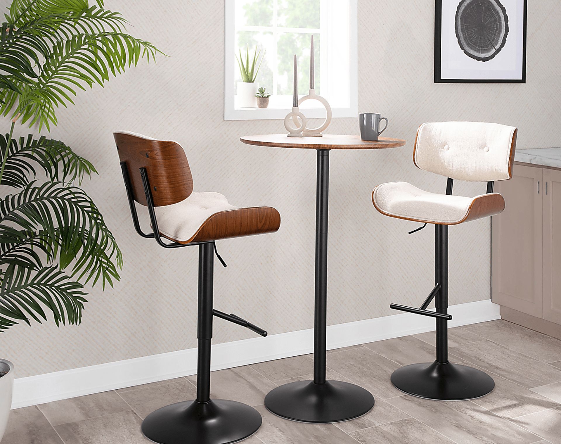 Tesshire Cream Adjustable Barstool, Set of 2 - Image 3