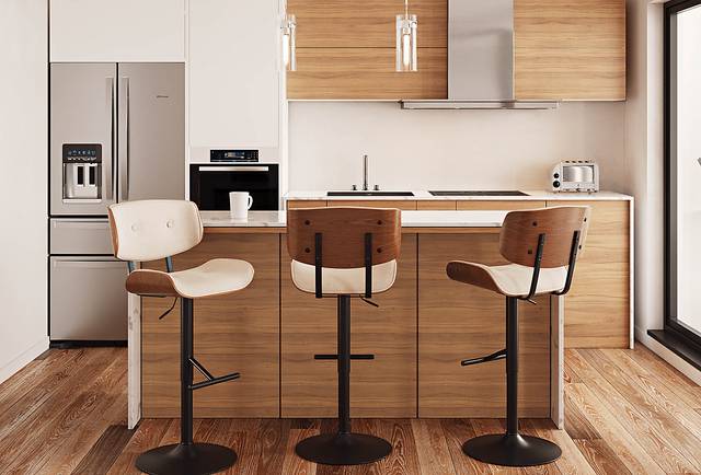 Tesshire Cream Adjustable Barstool, Set of 2 - Thumbnail - Image 4