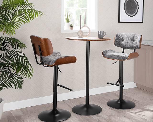 Tesshire Gray Adjustable Barstool, Set of 2 - Thumbnail - Image 3