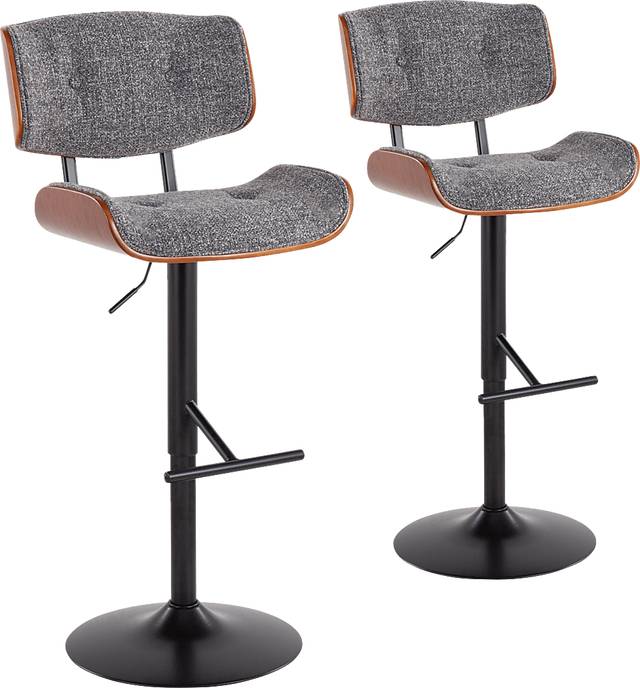 Tesshire Gray Adjustable Barstool, Set of 2 - Thumbnail - Image 1