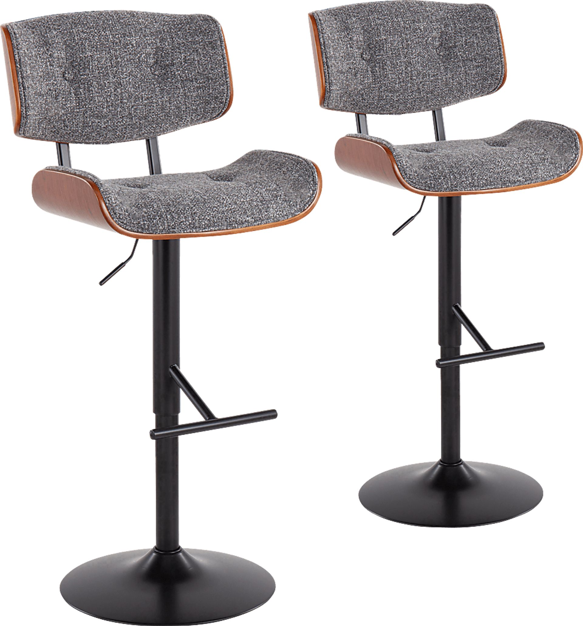Tesshire Gray Adjustable Barstool, Set of 2 - Image 1