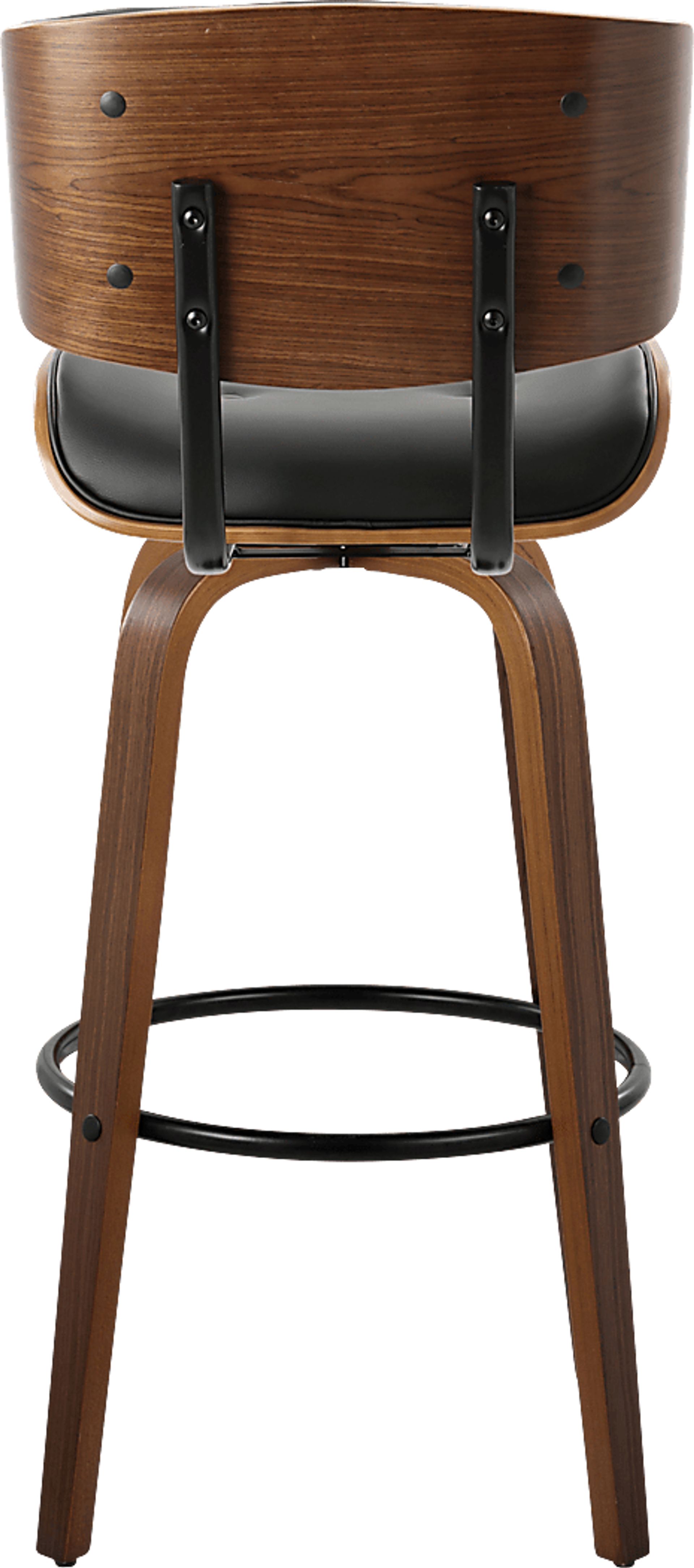 Tesshire II Black Swivel Barstool, Set of 2 - Image 9