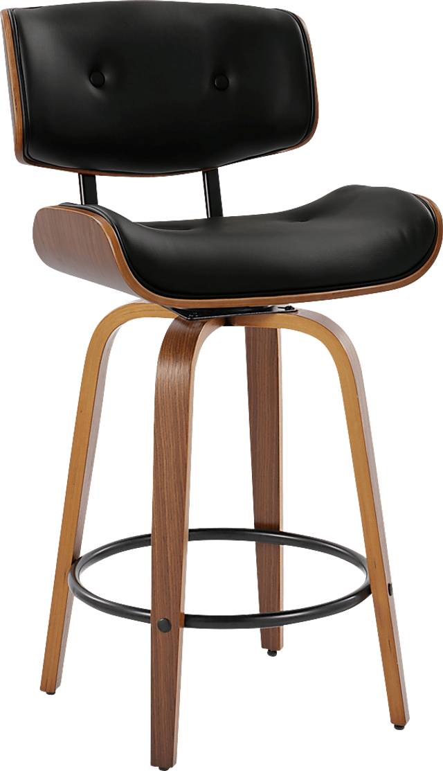 Tesshire II Black Swivel Counter Height Stool, Set of 2 - Thumbnail - Image 4