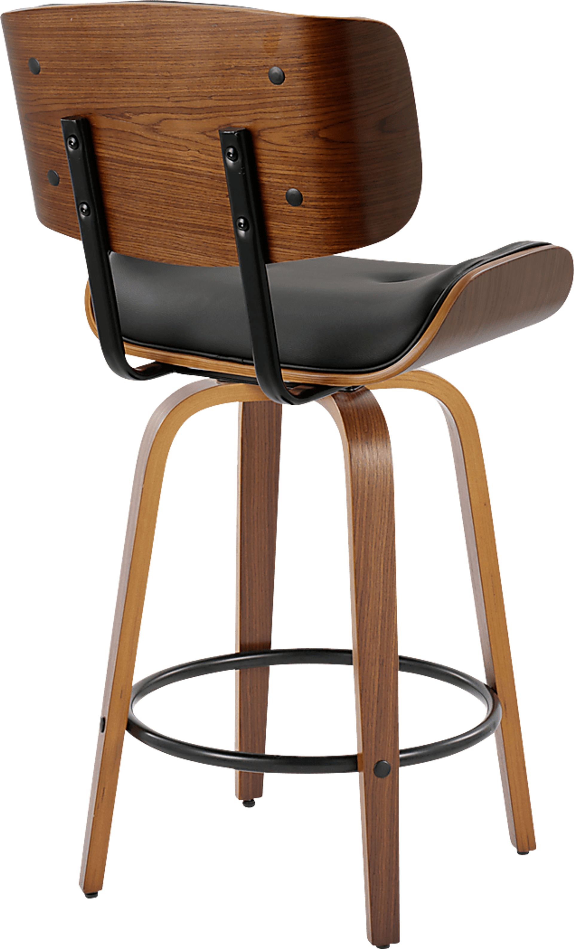 Tesshire II Black Swivel Counter Height Stool, Set of 2 - Image 6