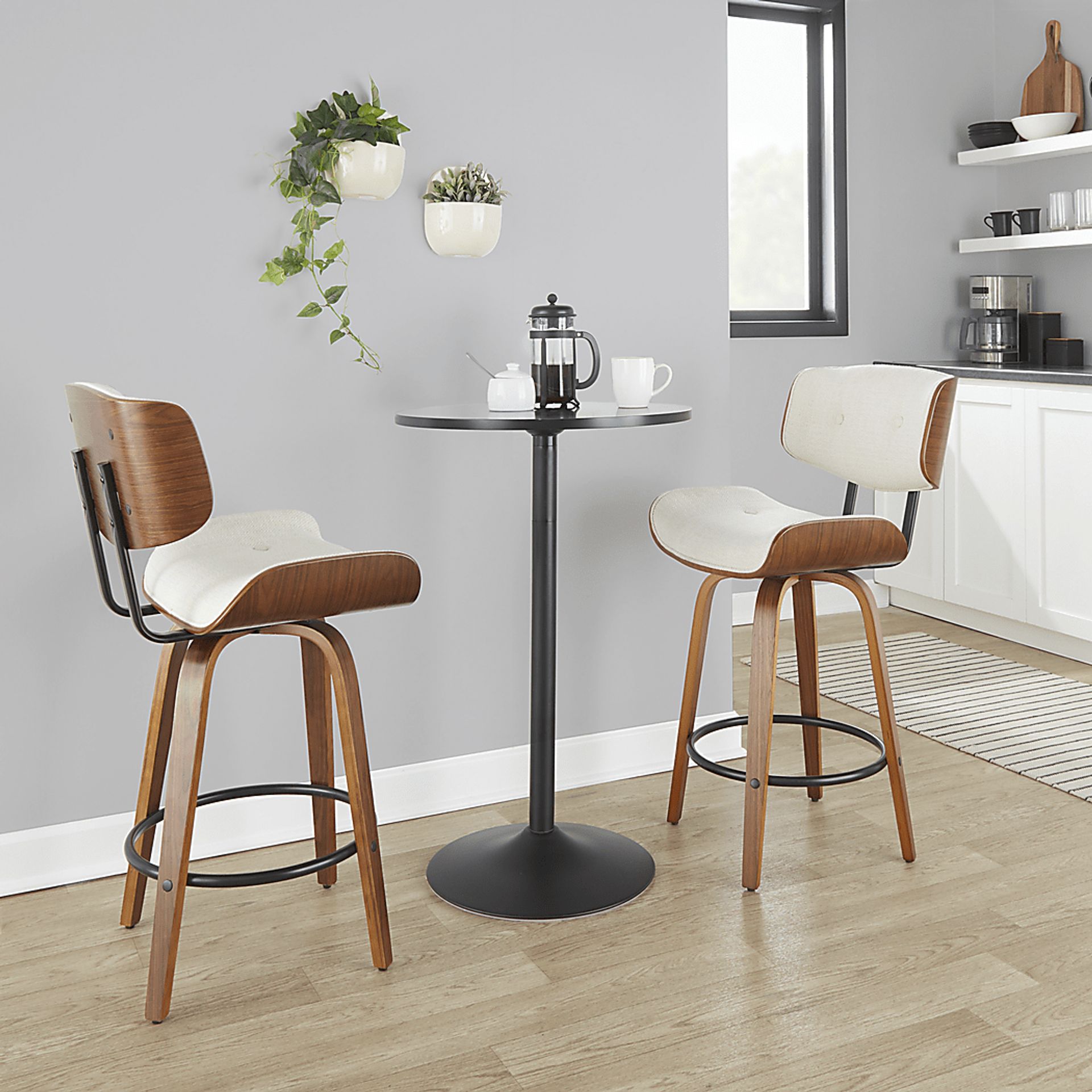 Tesshire II Cream Swivel Counter Height Stool, Set of 2 - Image 3