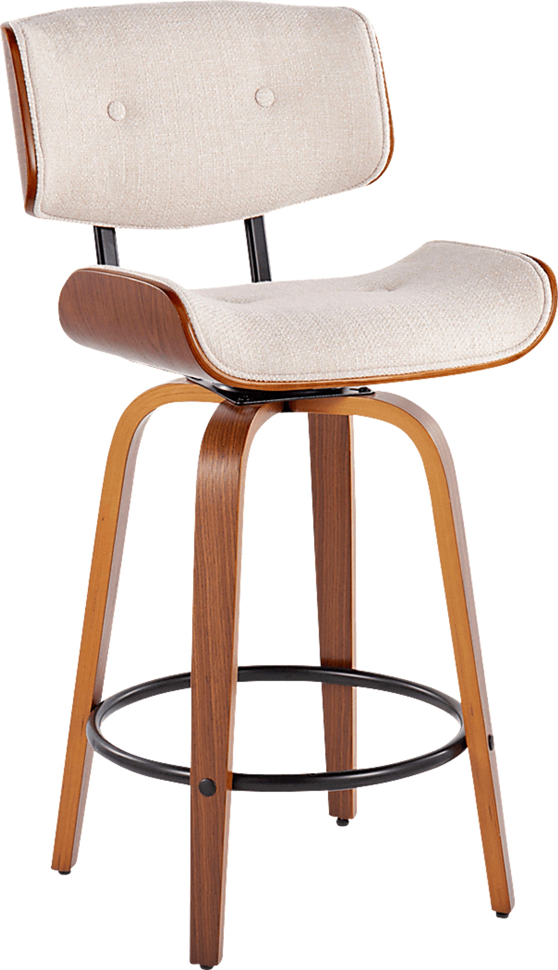 Tesshire II Cream Swivel Counter Height Stool, Set of 2 - Image 4