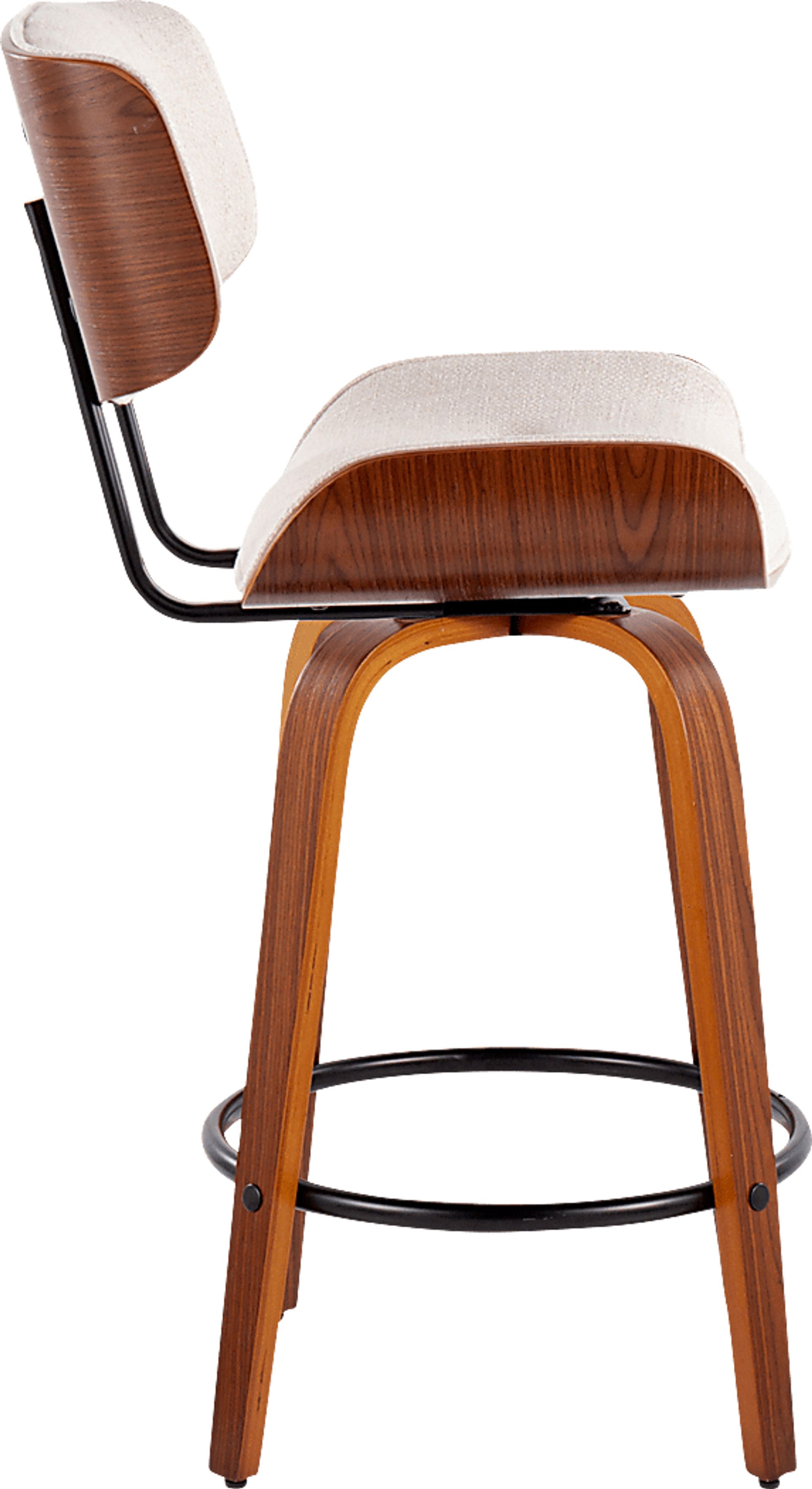 Tesshire II Cream Swivel Counter Height Stool, Set of 2 - Image 5