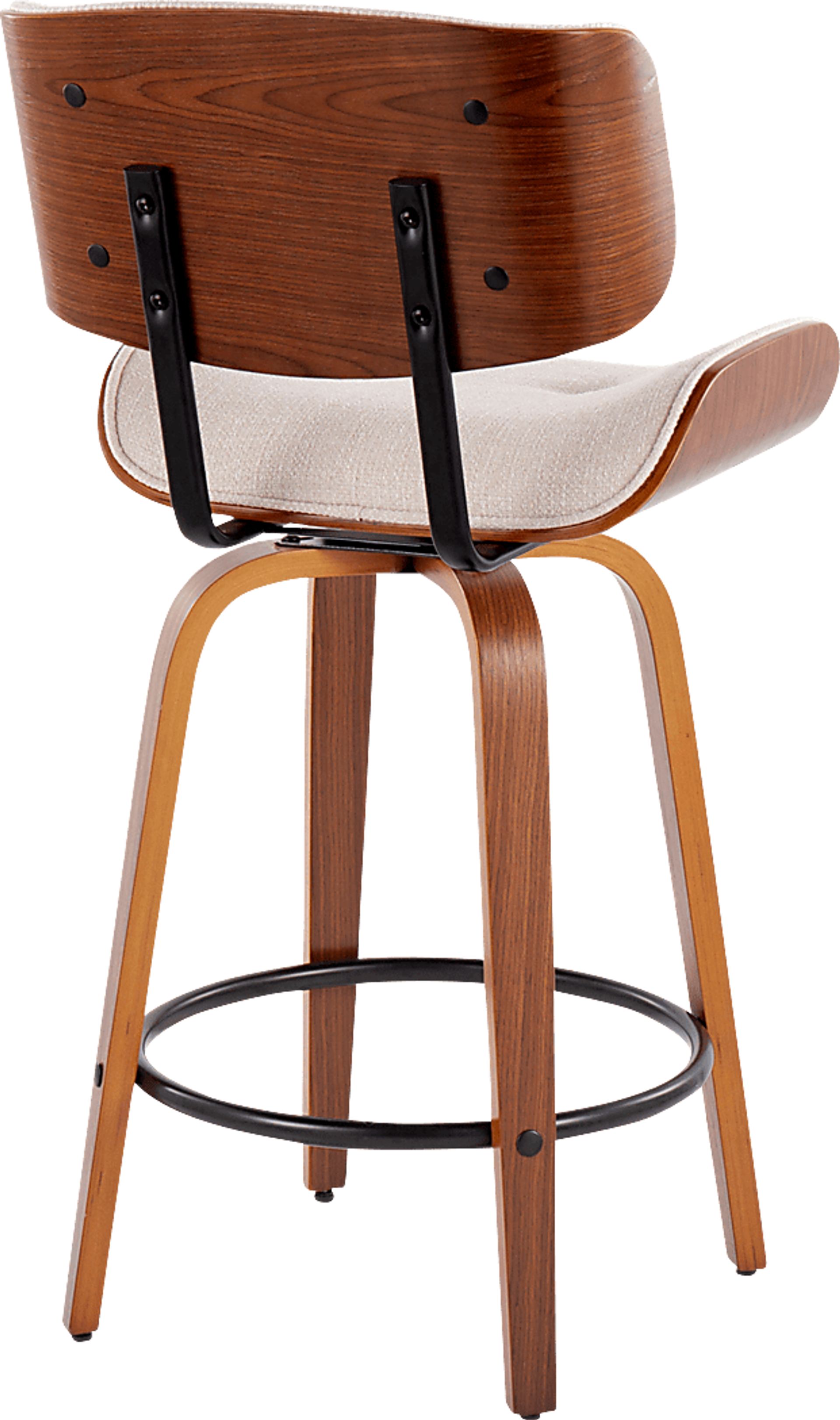 Tesshire II Cream Swivel Counter Height Stool, Set of 2 - Image 6