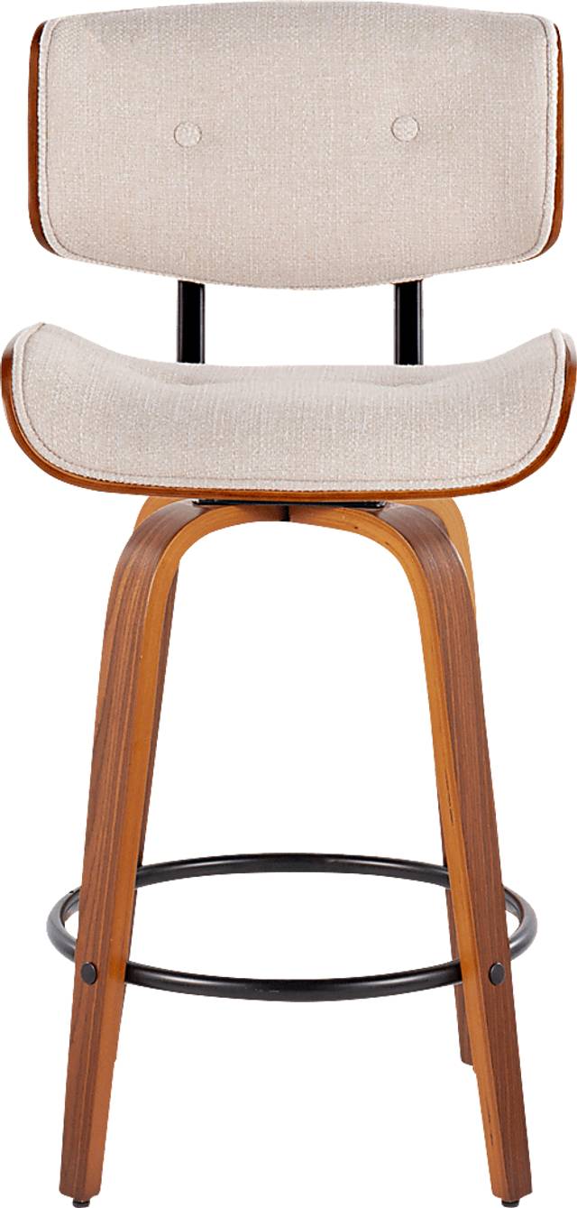 Tesshire II Cream Swivel Counter Height Stool, Set of 2 - Thumbnail - Image 8