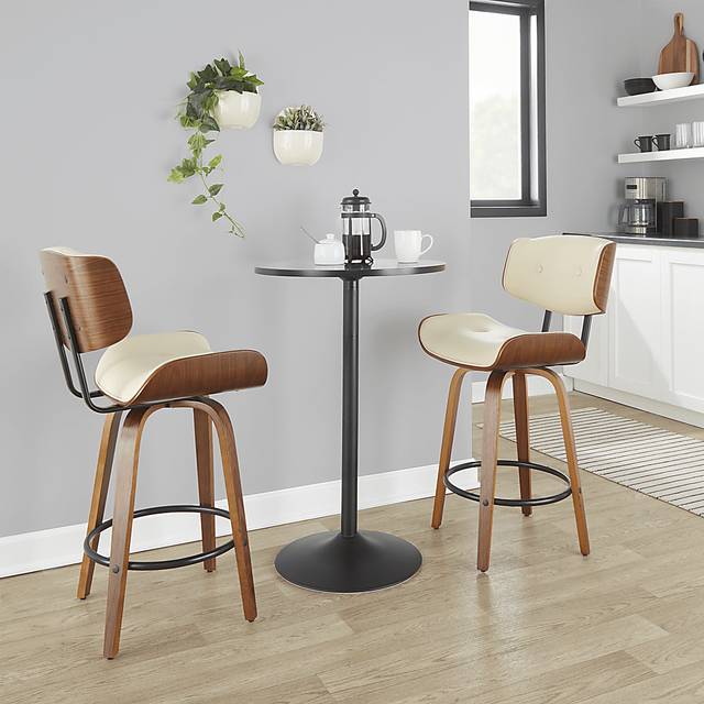 Tesshire II Cream Swivel Counter Height Stool, Set of 2 - Thumbnail - Image 3