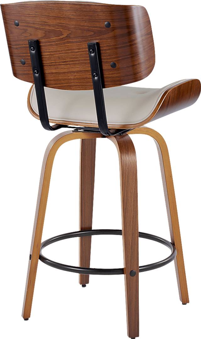Tesshire II Cream Swivel Counter Height Stool, Set of 2 - Thumbnail - Image 6