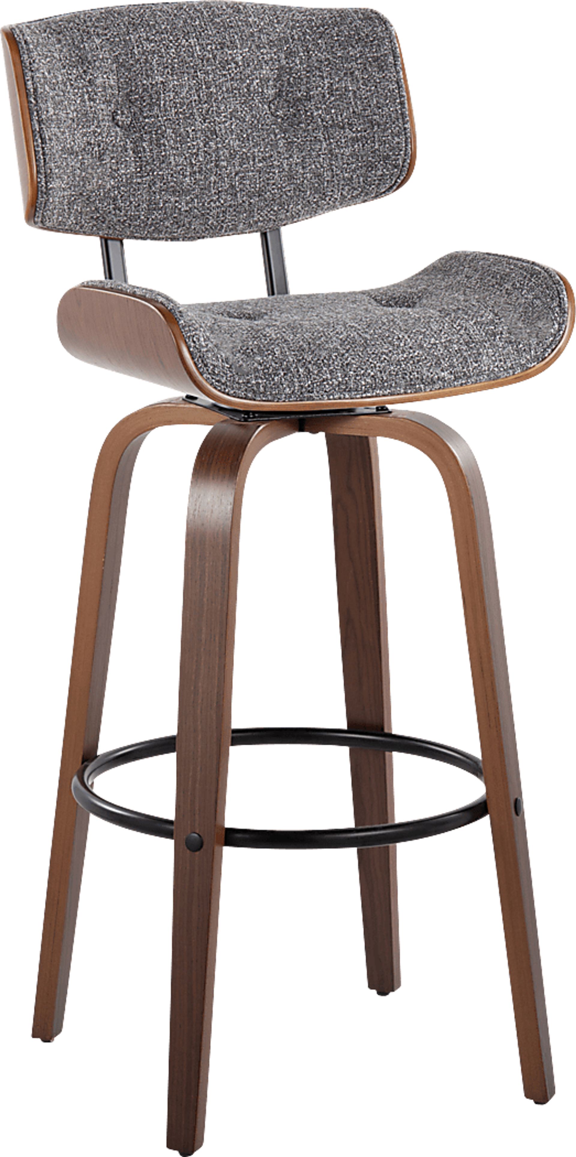 Tesshire II Gray Swivel Barstool, Set of 2 - Image 6