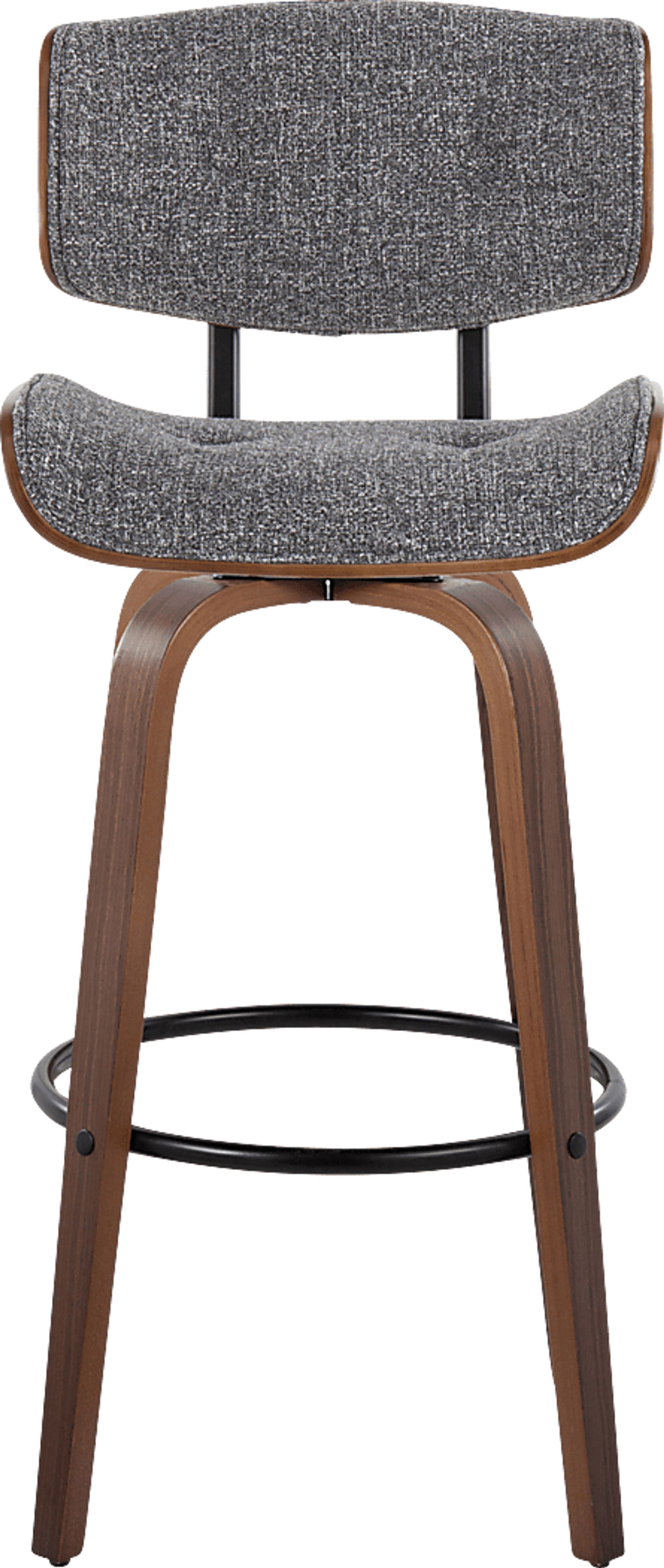 Tesshire II Gray Swivel Barstool, Set of 2 - Image 10