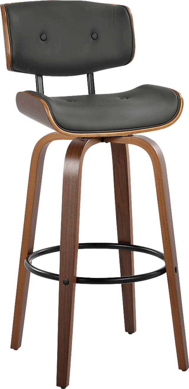 Tesshire II Charcoal Swivel Barstool, Set of 2 - Thumbnail - Image 6
