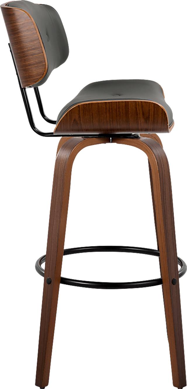 Tesshire II Charcoal Swivel Barstool, Set of 2 - Thumbnail - Image 7