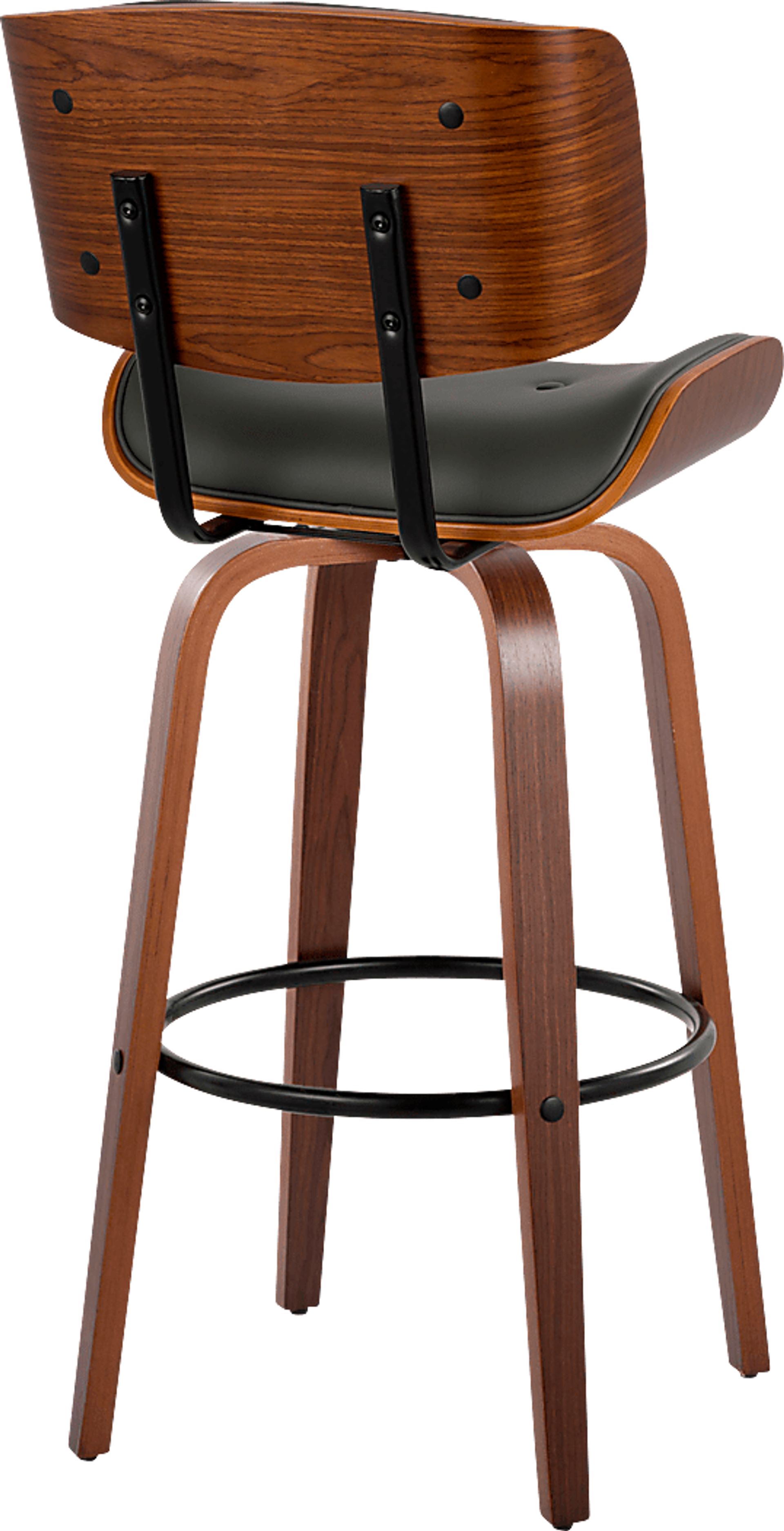 Tesshire II Charcoal Swivel Barstool, Set of 2 - Image 9