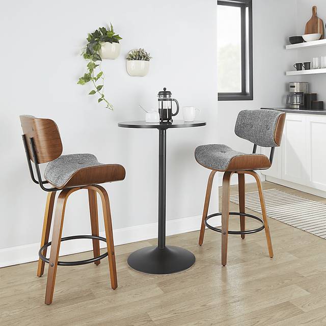 Tesshire II Gray Swivel Counter Height Stool, Set of 2 - Thumbnail - Image 3