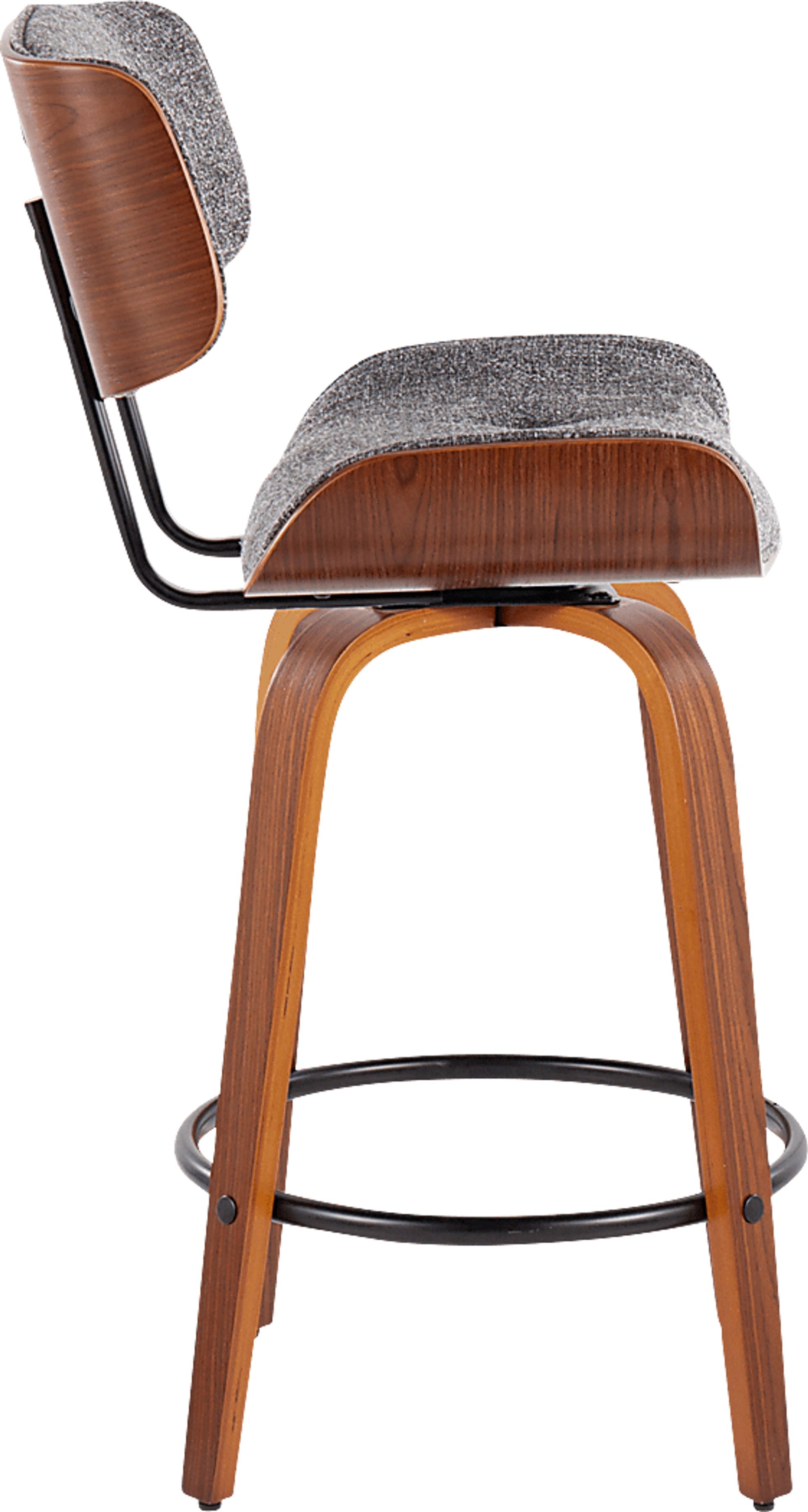 Tesshire II Gray Swivel Counter Height Stool, Set of 2 - Image 5