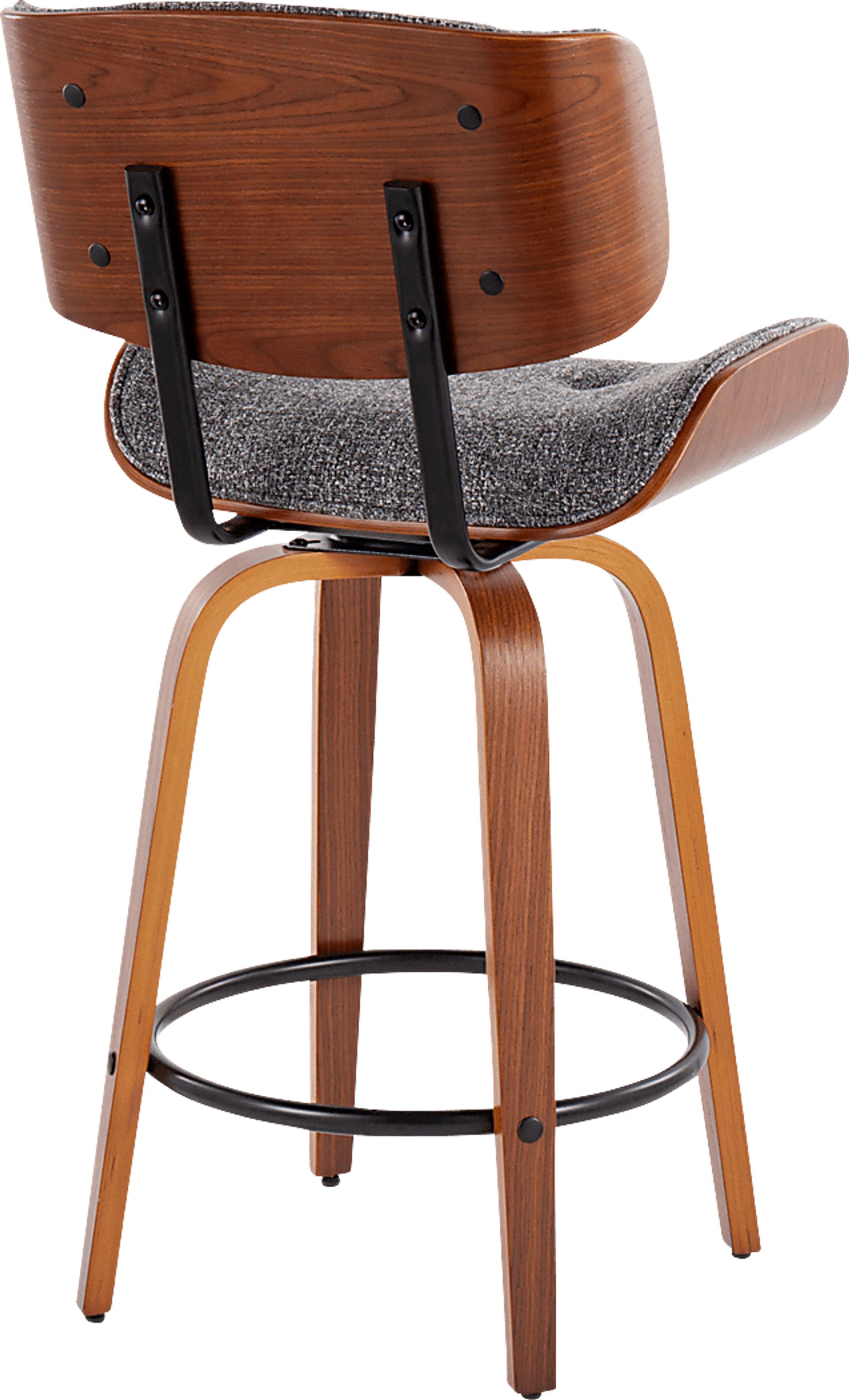 Tesshire II Gray Swivel Counter Height Stool, Set of 2 - Image 6