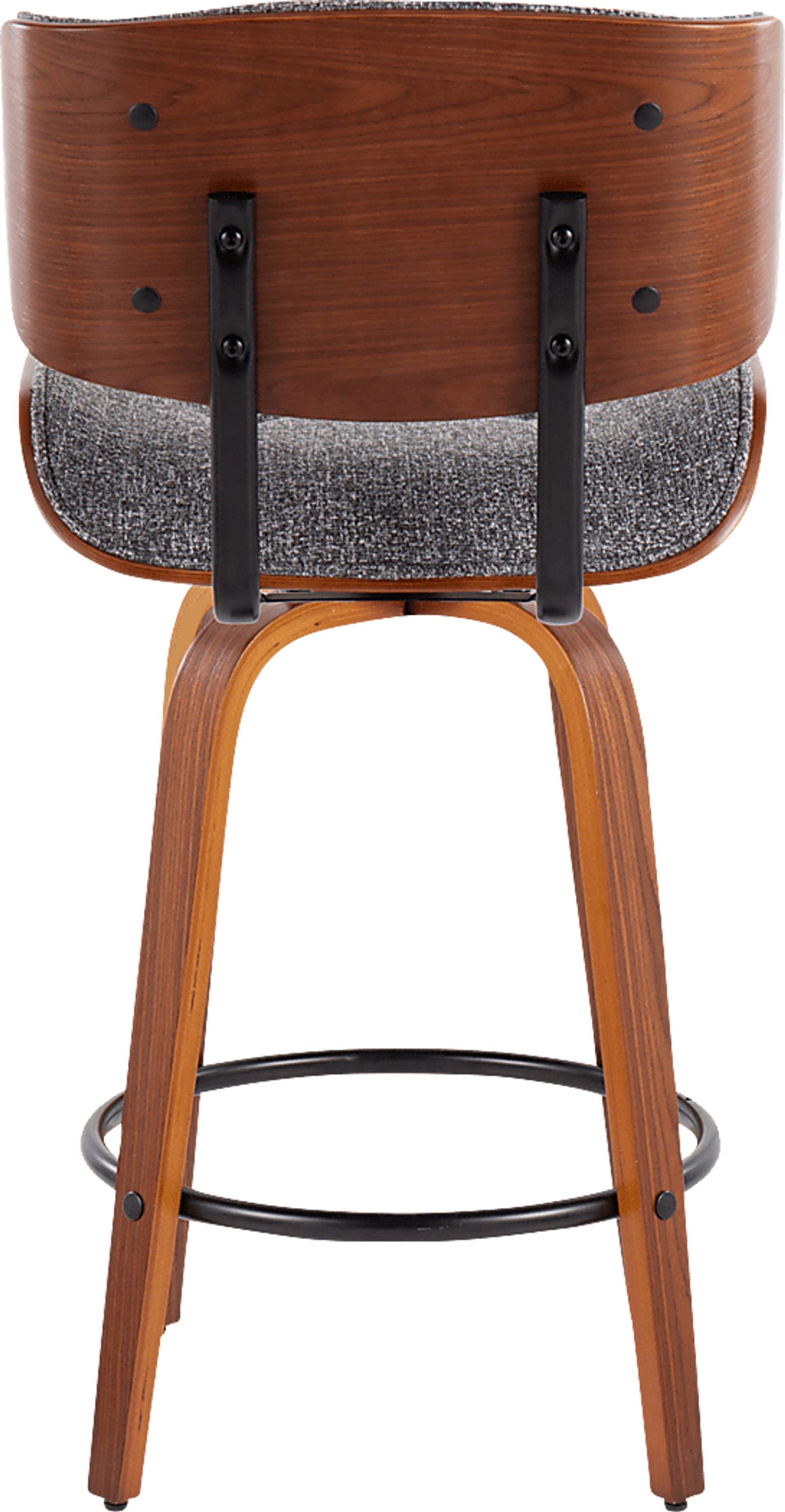 Tesshire II Gray Swivel Counter Height Stool, Set of 2 - Image 7