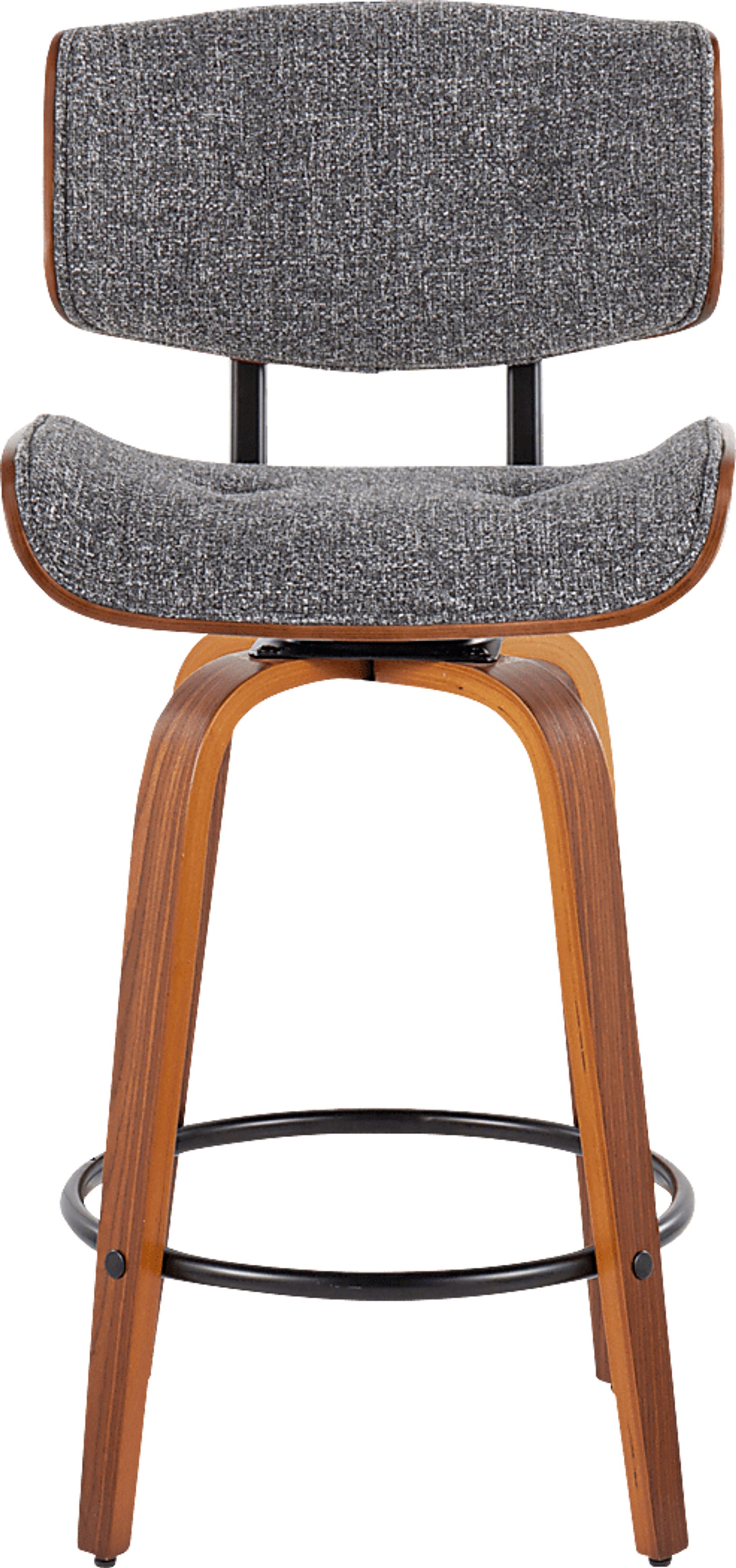Tesshire II Gray Swivel Counter Height Stool, Set of 2 - Image 8