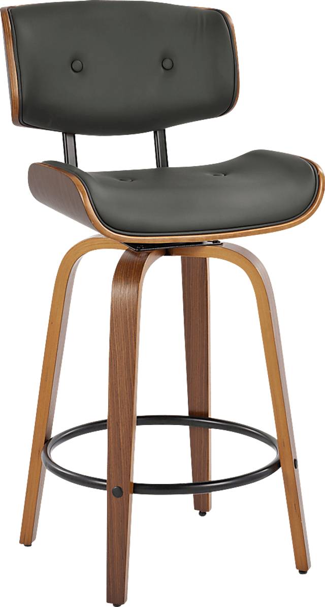 Tesshire II Gray Swivel Counter Height Stool, Set of 2 - Thumbnail - Image 4