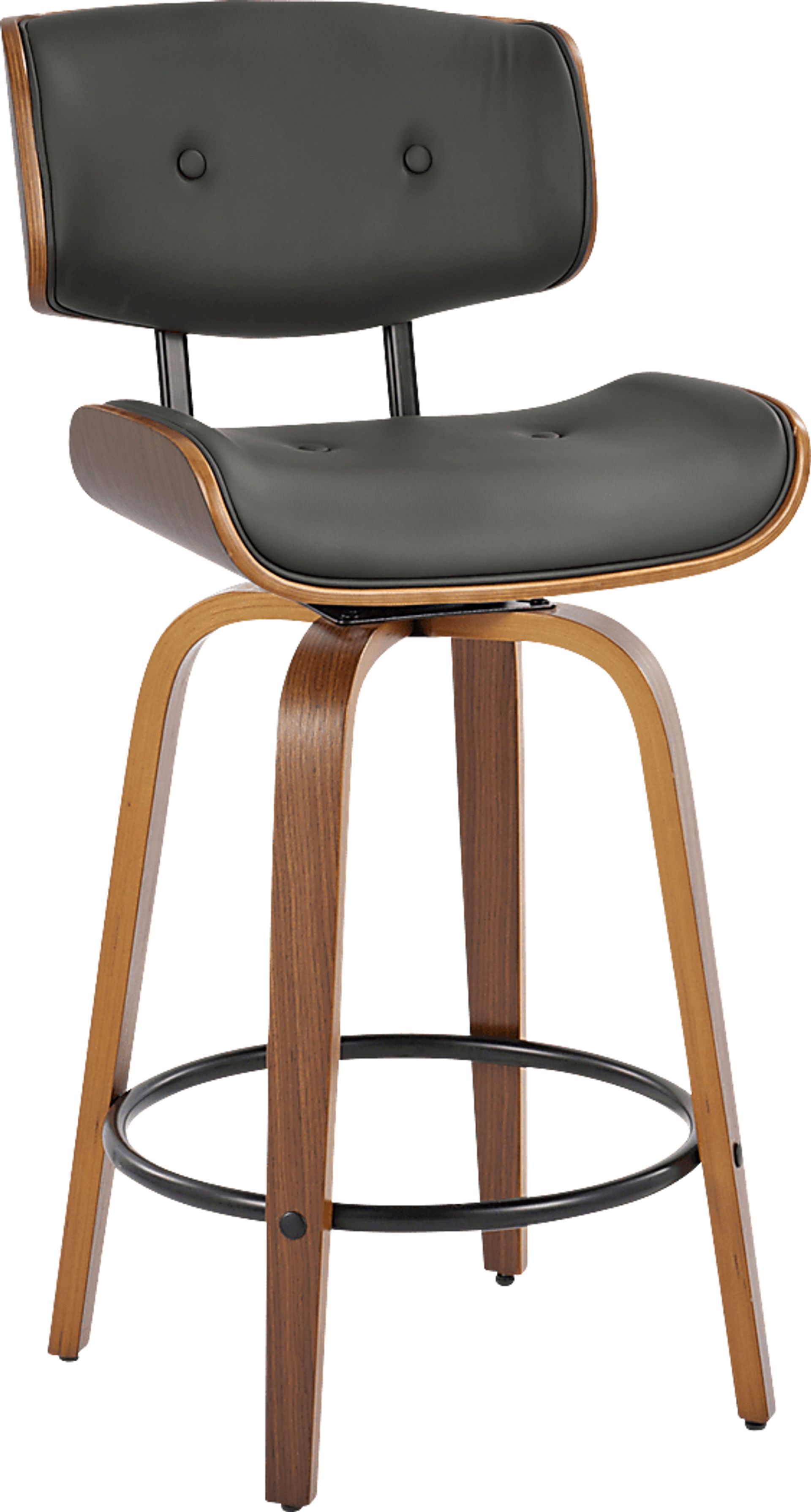 Tesshire II Gray Swivel Counter Height Stool, Set of 2 - Image 4