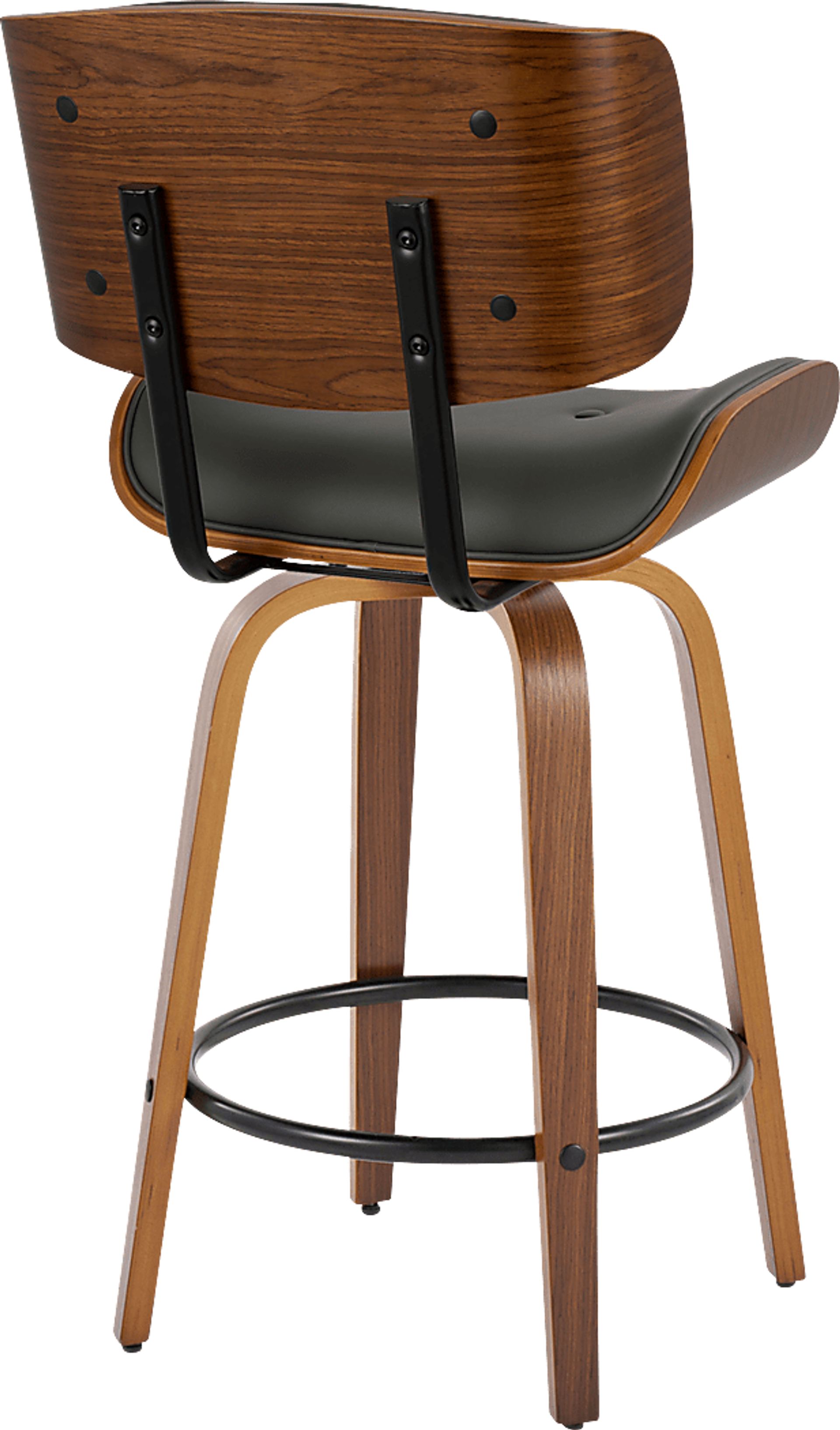 Tesshire II Gray Swivel Counter Height Stool, Set of 2 - Image 6